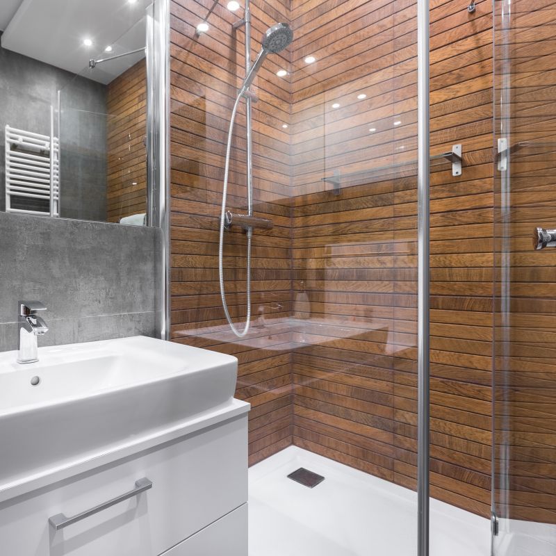 Stylish Shower with Glass